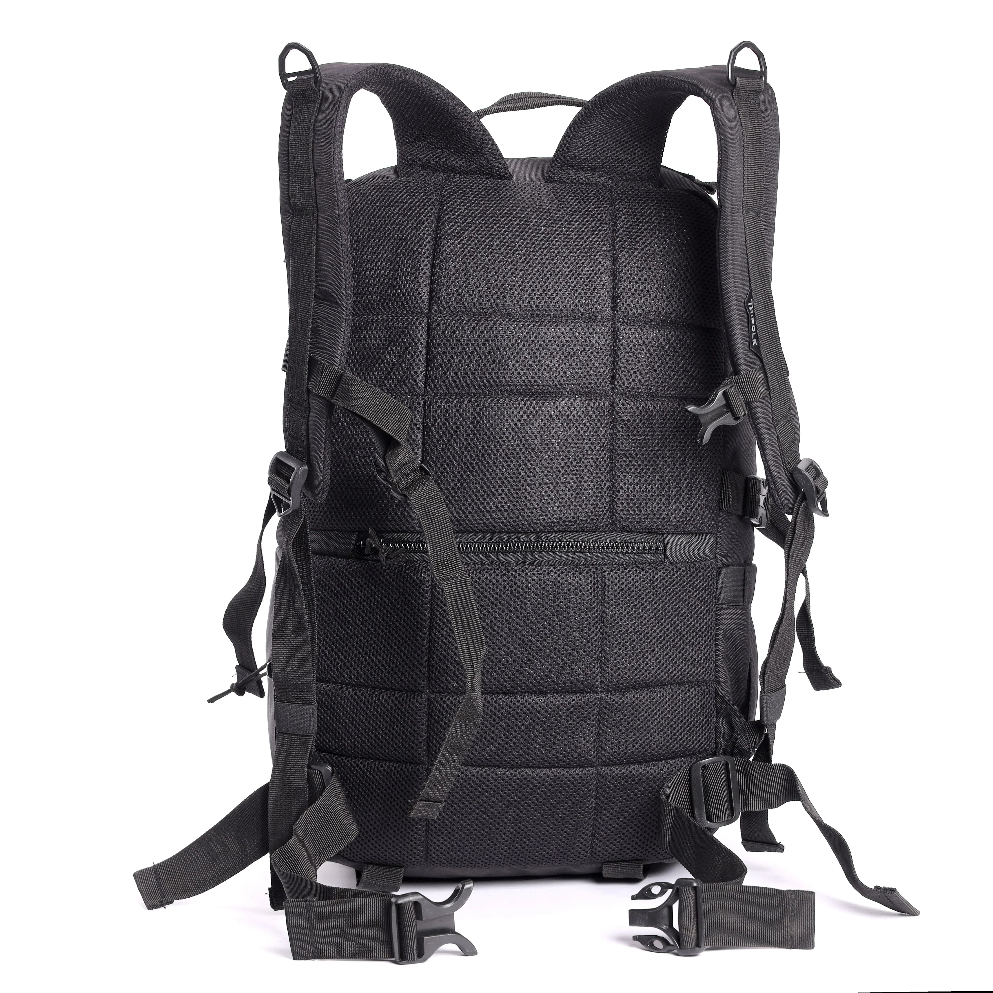 Tripole Captain 25 Litres Tactical Backpack with MOLLE Webbing and Carabiner Black