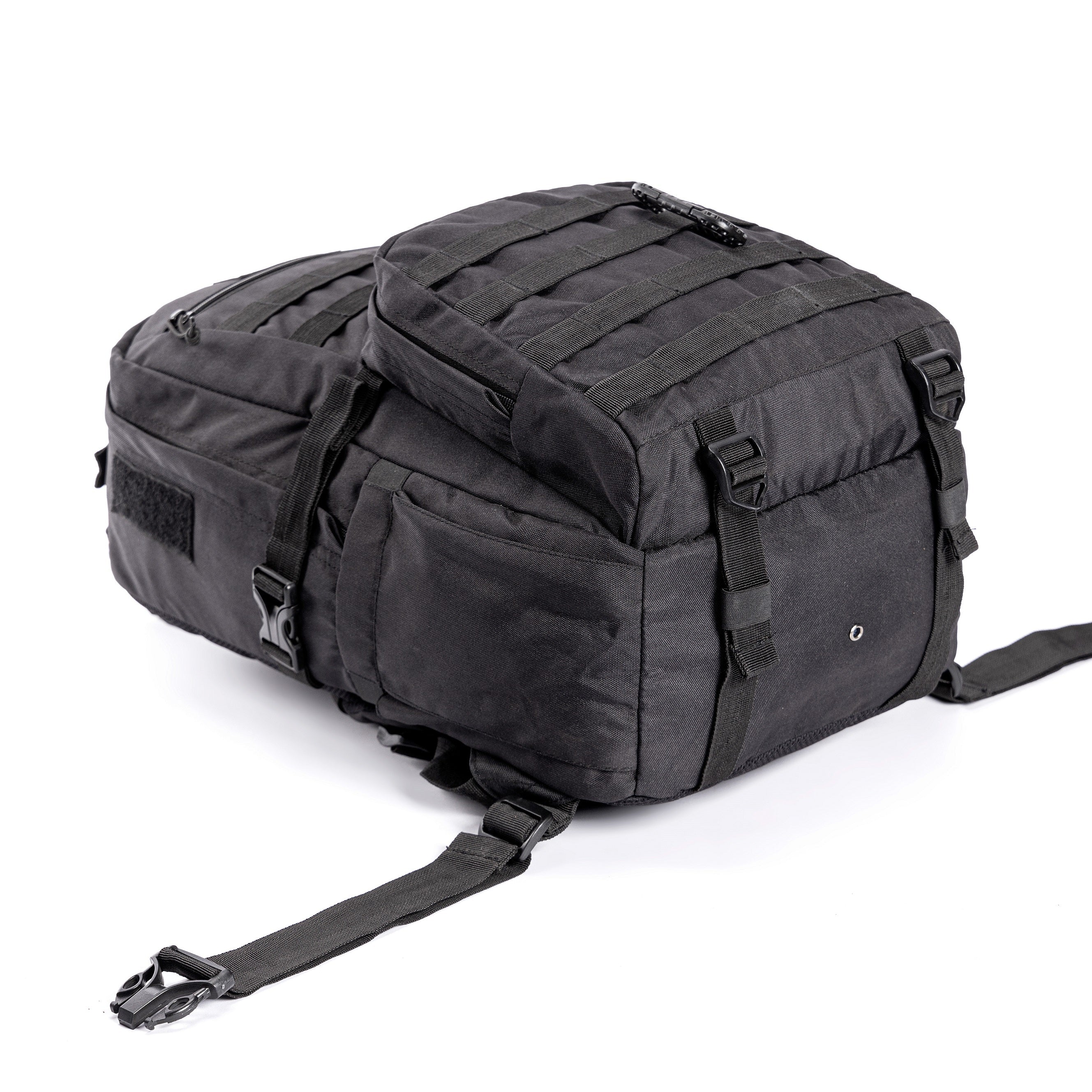 Tripole Captain 25 Litres Tactical Backpack with MOLLE Webbing and Carabiner Black