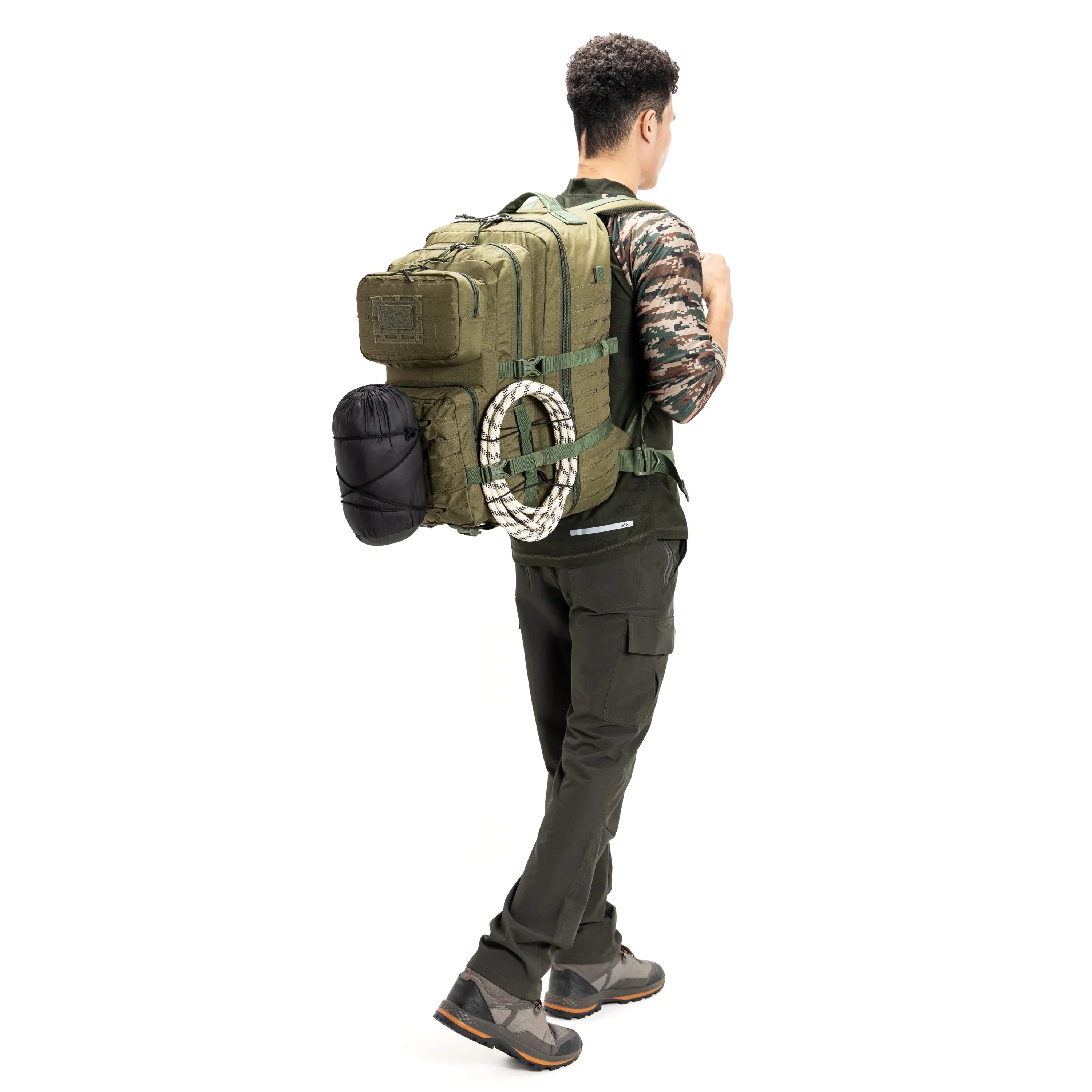 Tripole Force Plus Tactical Army 50 Litre Bag & Backpack with Laser-cut MOLLE Olive Green | 3 Year Warranty
