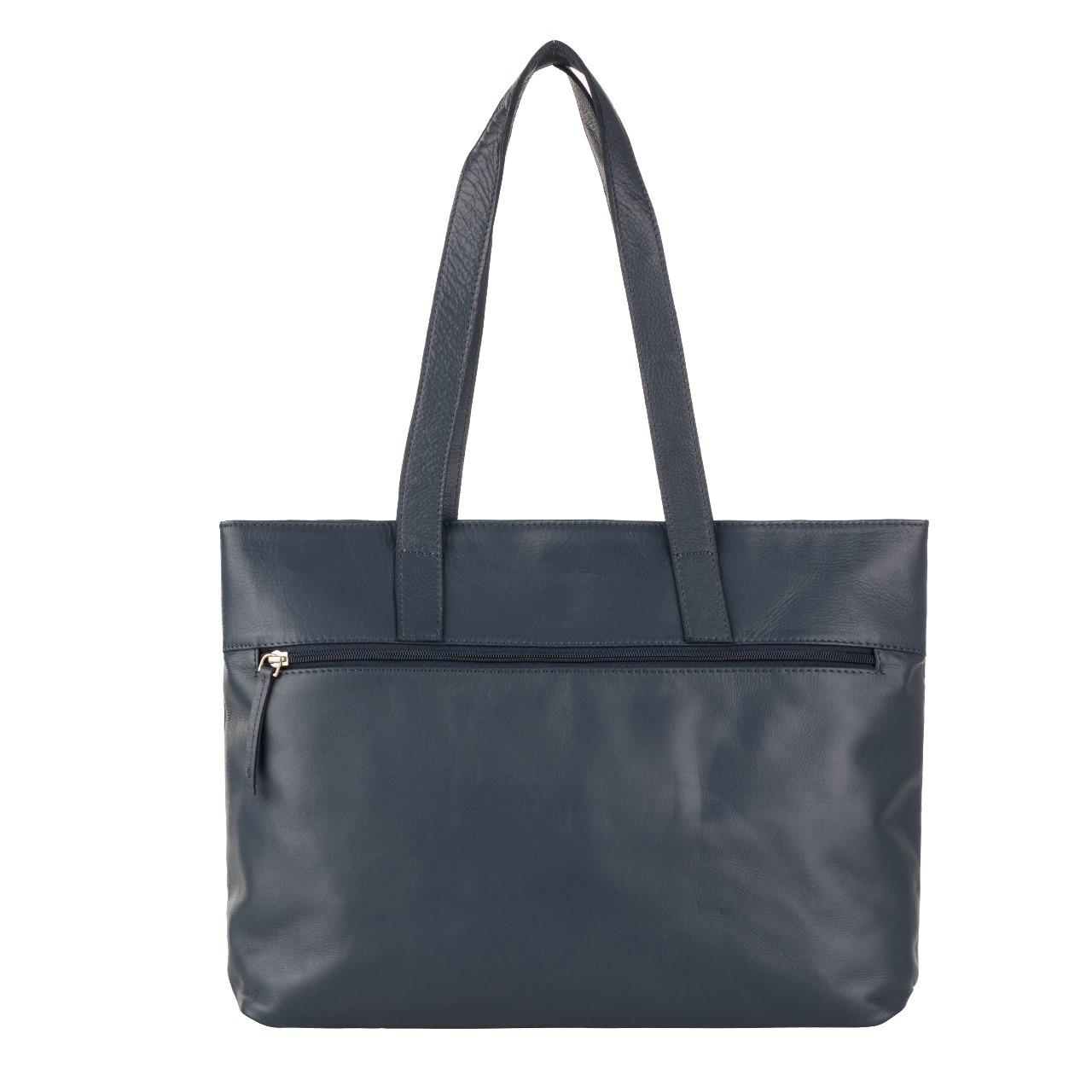 blue handbag