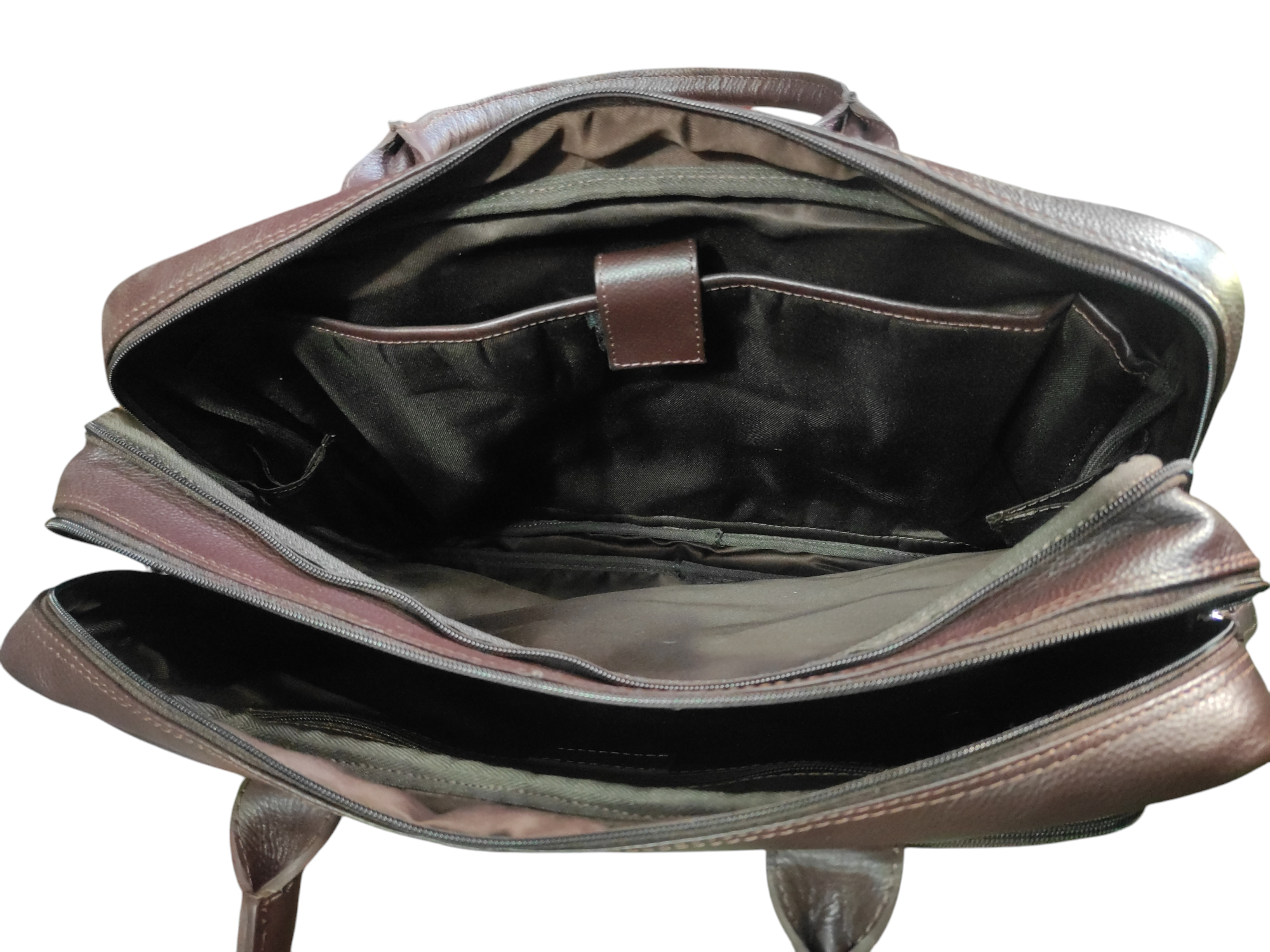 JBS Unisex Coffee Leather Laptop Bag