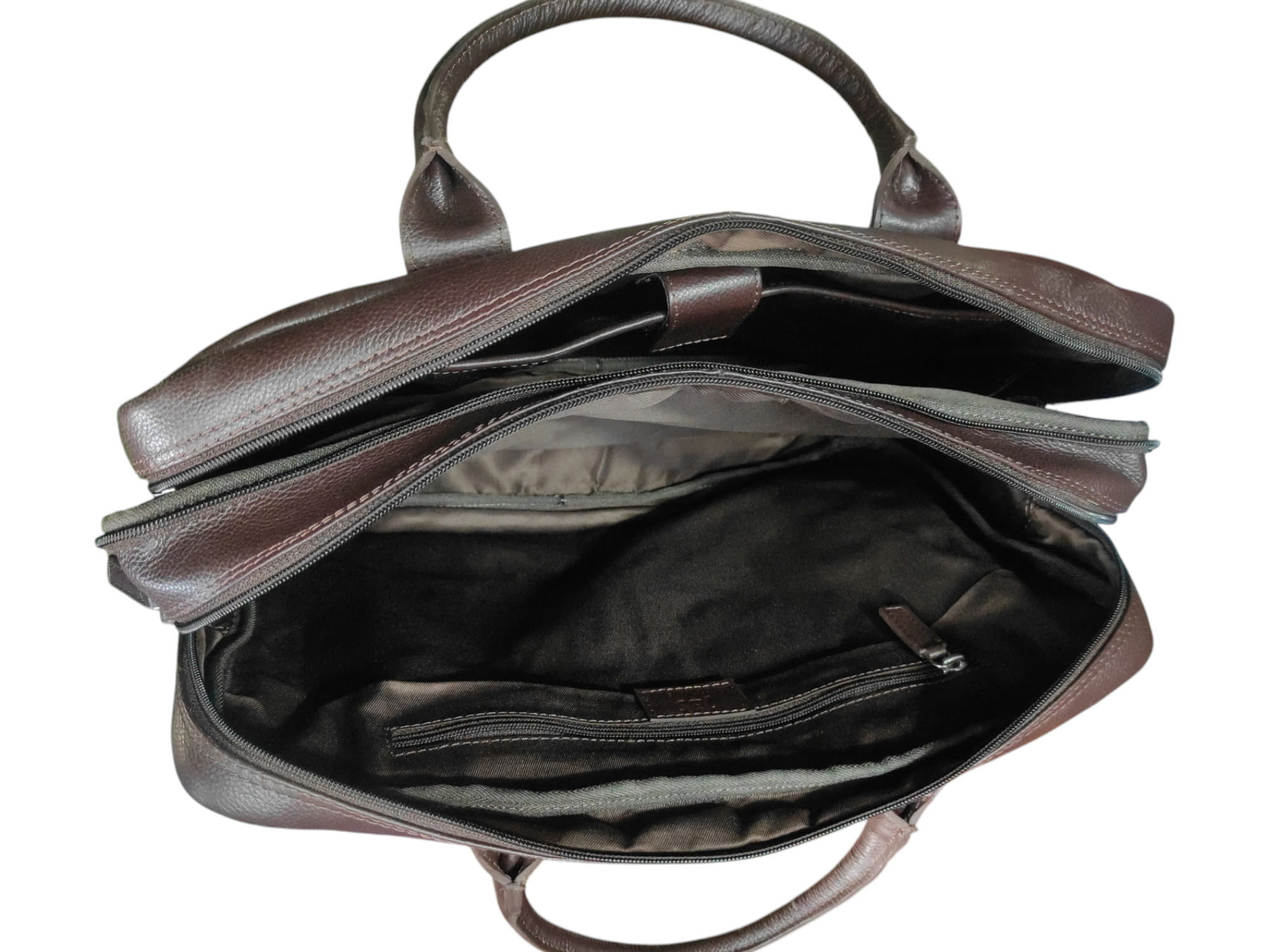 JBS Unisex Coffee Leather Laptop Bag