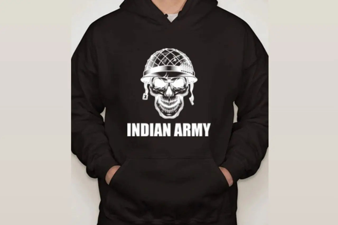 iLogo Army Skull Design Hoodie