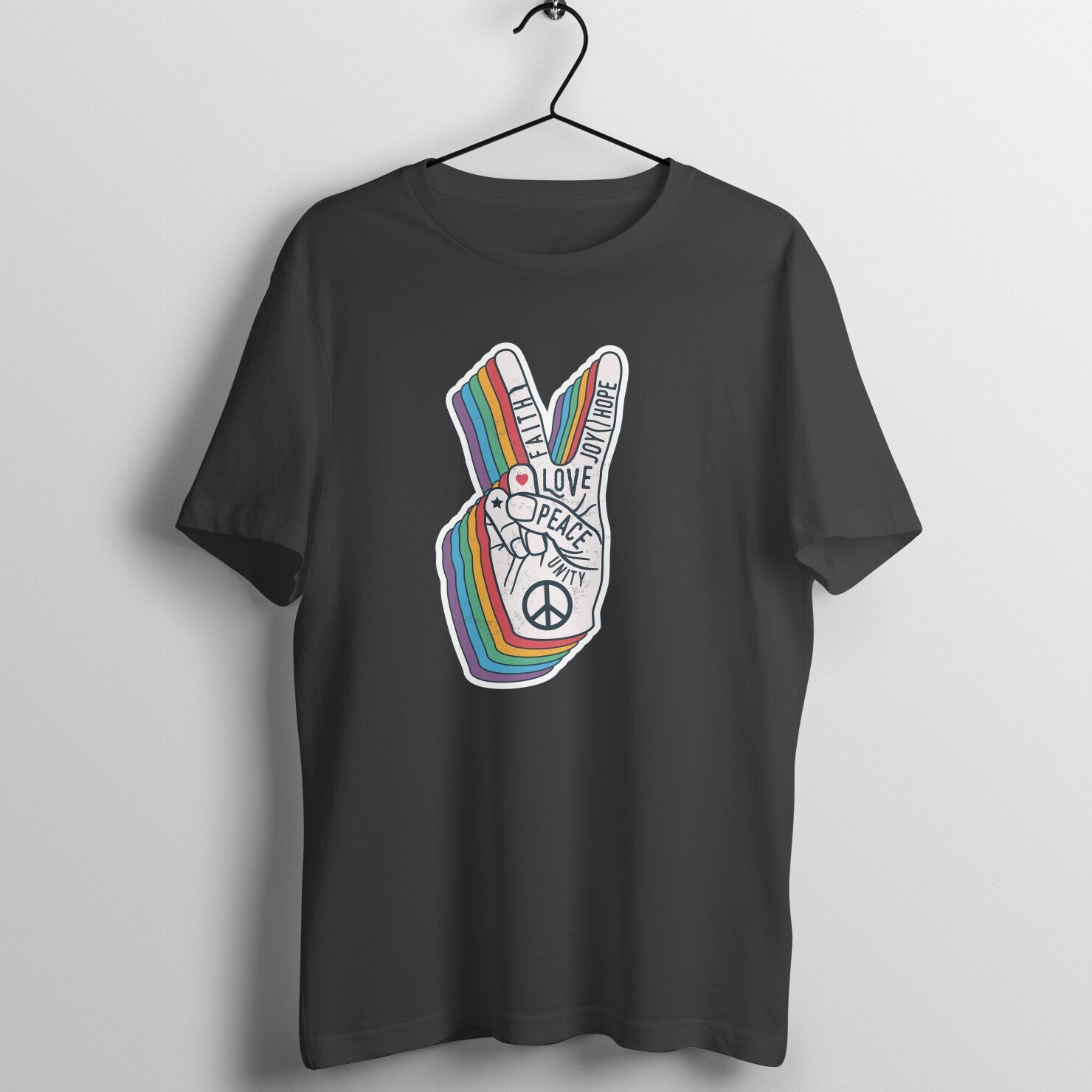 SIRIMIRI Peace Design Round Neck T-shirt