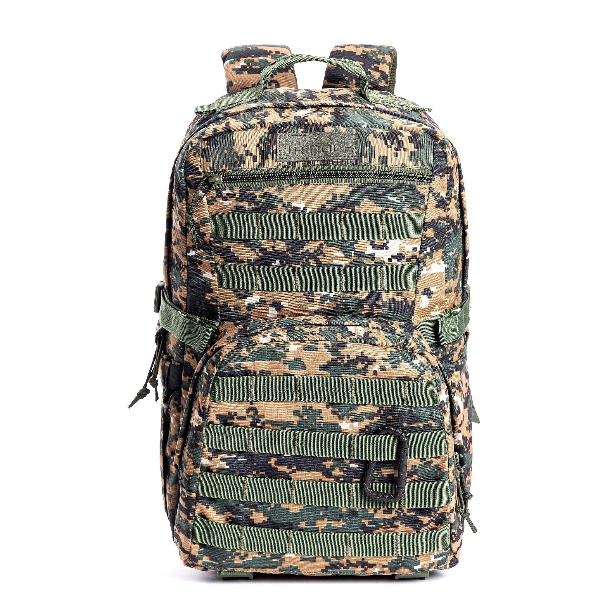 Tripole Captain 25 Litres Tactical Backpack with MOLLE Webbing and Carabiner  Digital Camouflage