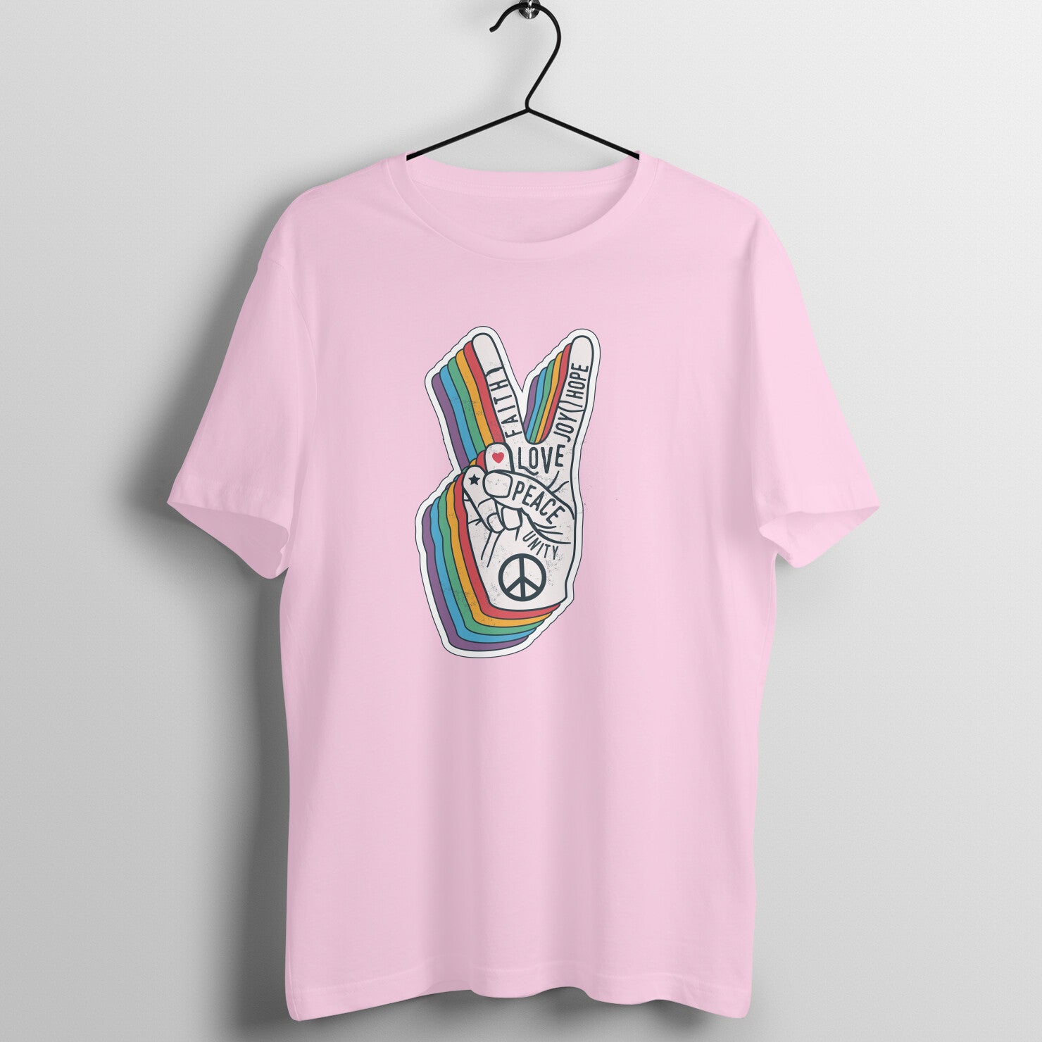 SIRIMIRI Peace Design Round Neck T-shirt