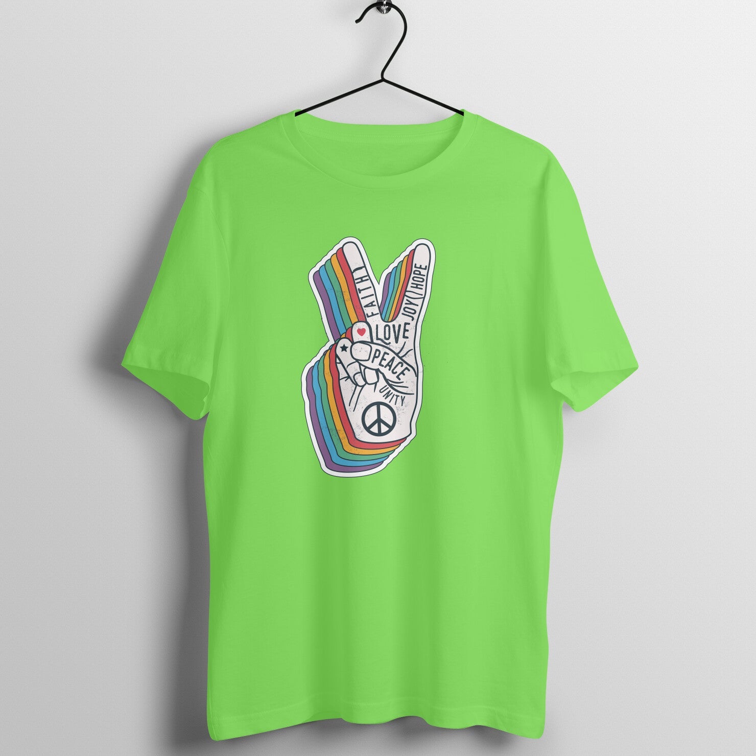 SIRIMIRI Peace Design Round Neck T-shirt