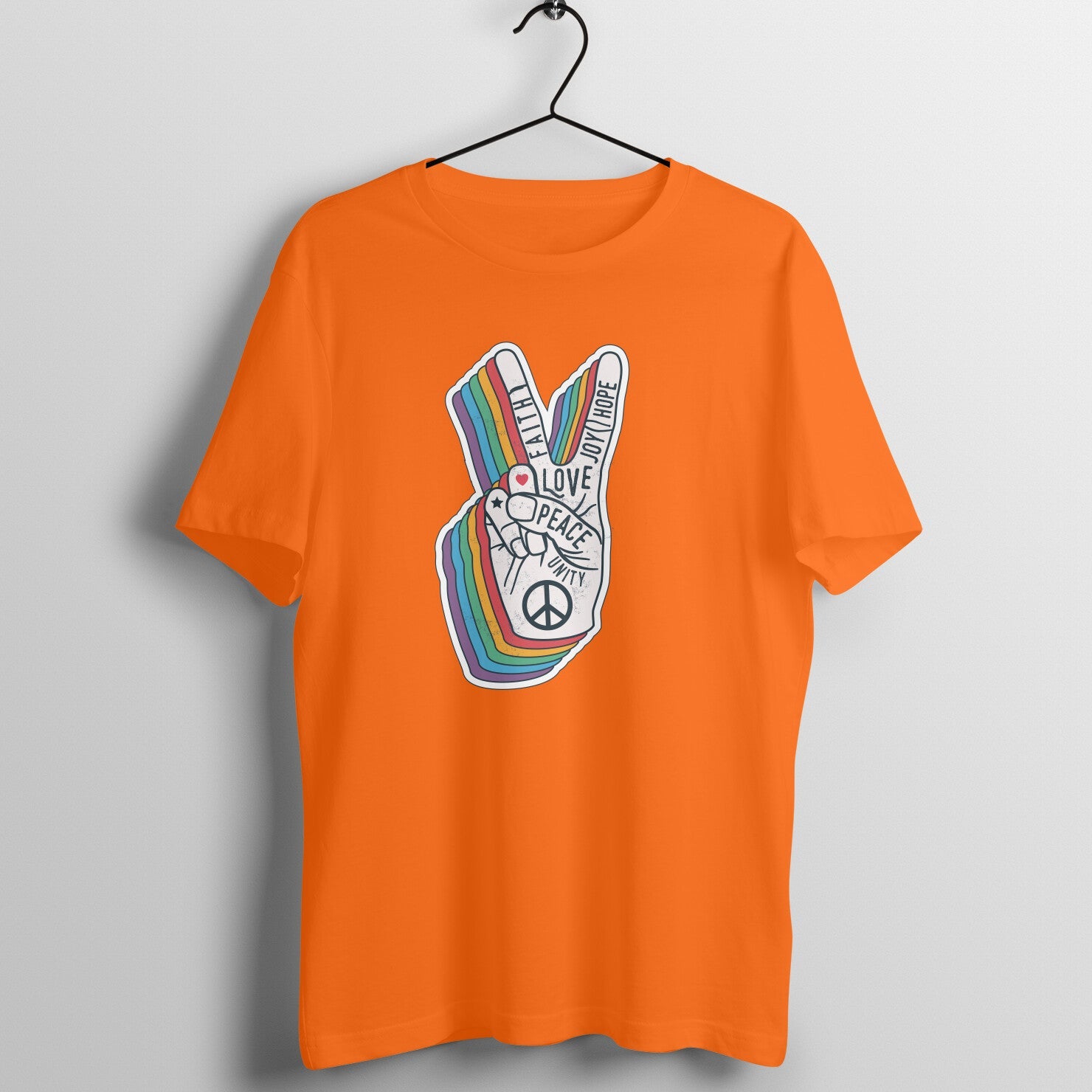 SIRIMIRI Peace Design Round Neck T-shirt