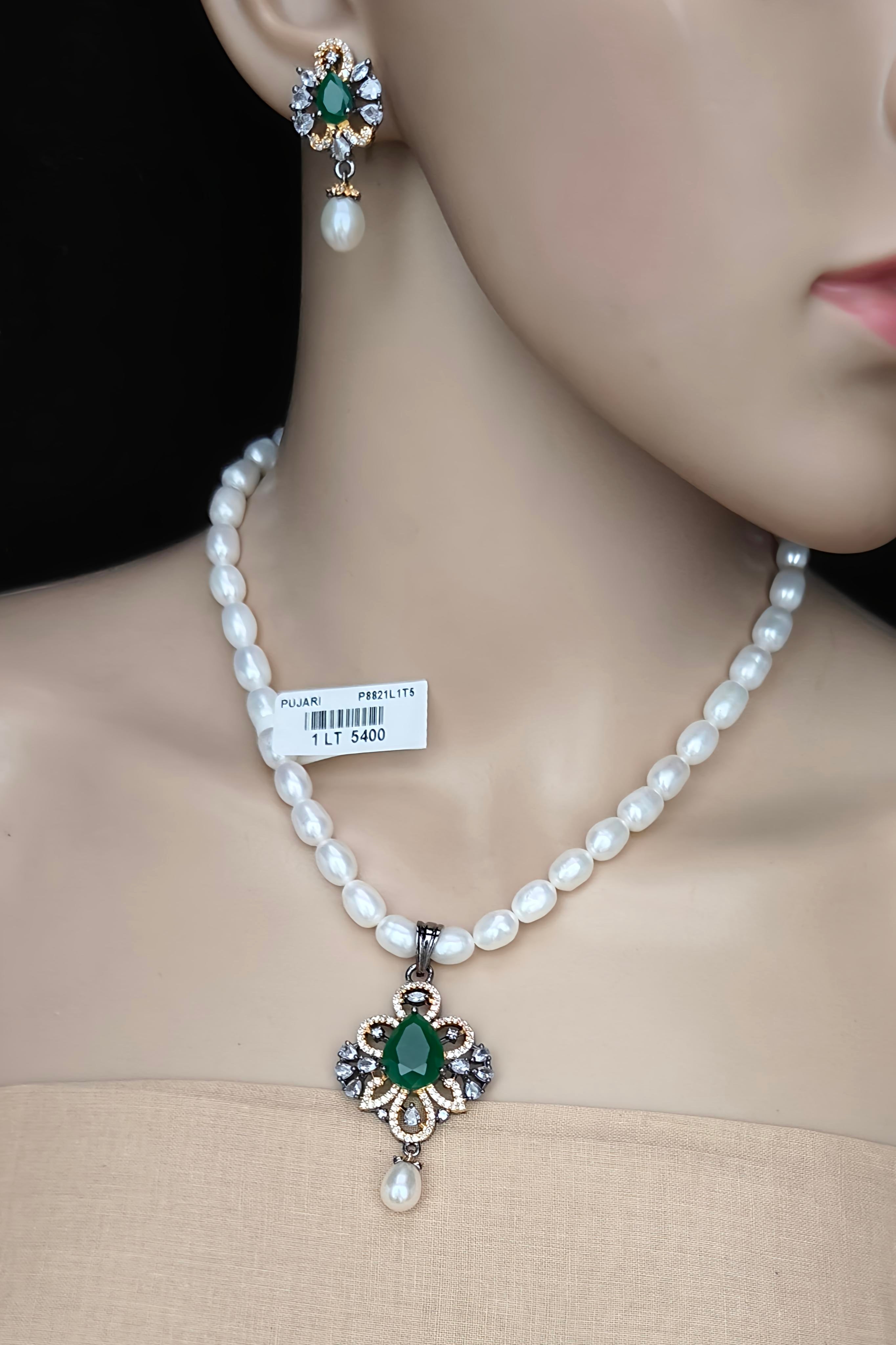 PUJARI PEARLS-FRESH WATER PEARLS - P8821L1T5