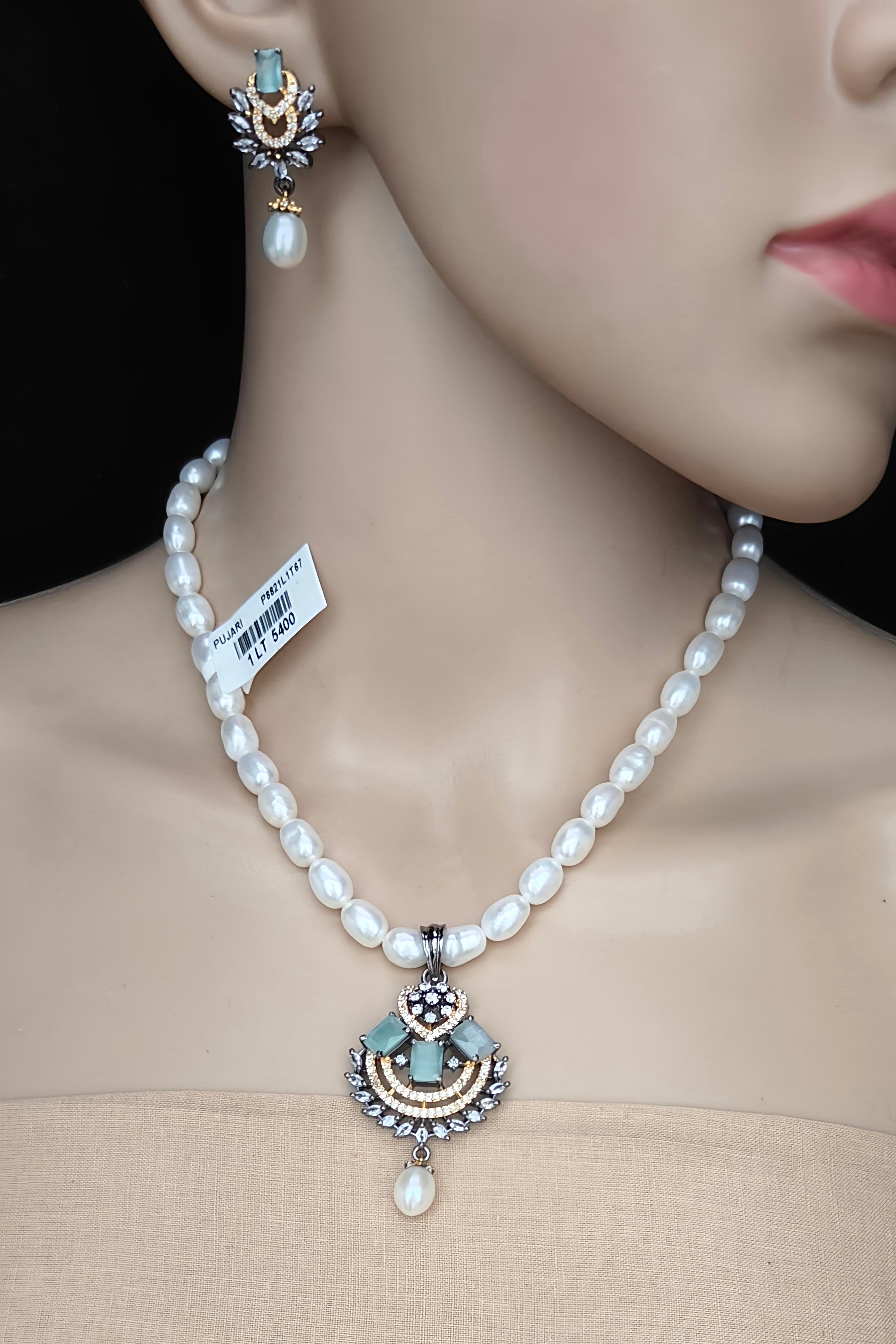 PUJARI PEARLS-FRESH WATER PEARLS- P8821L1T67