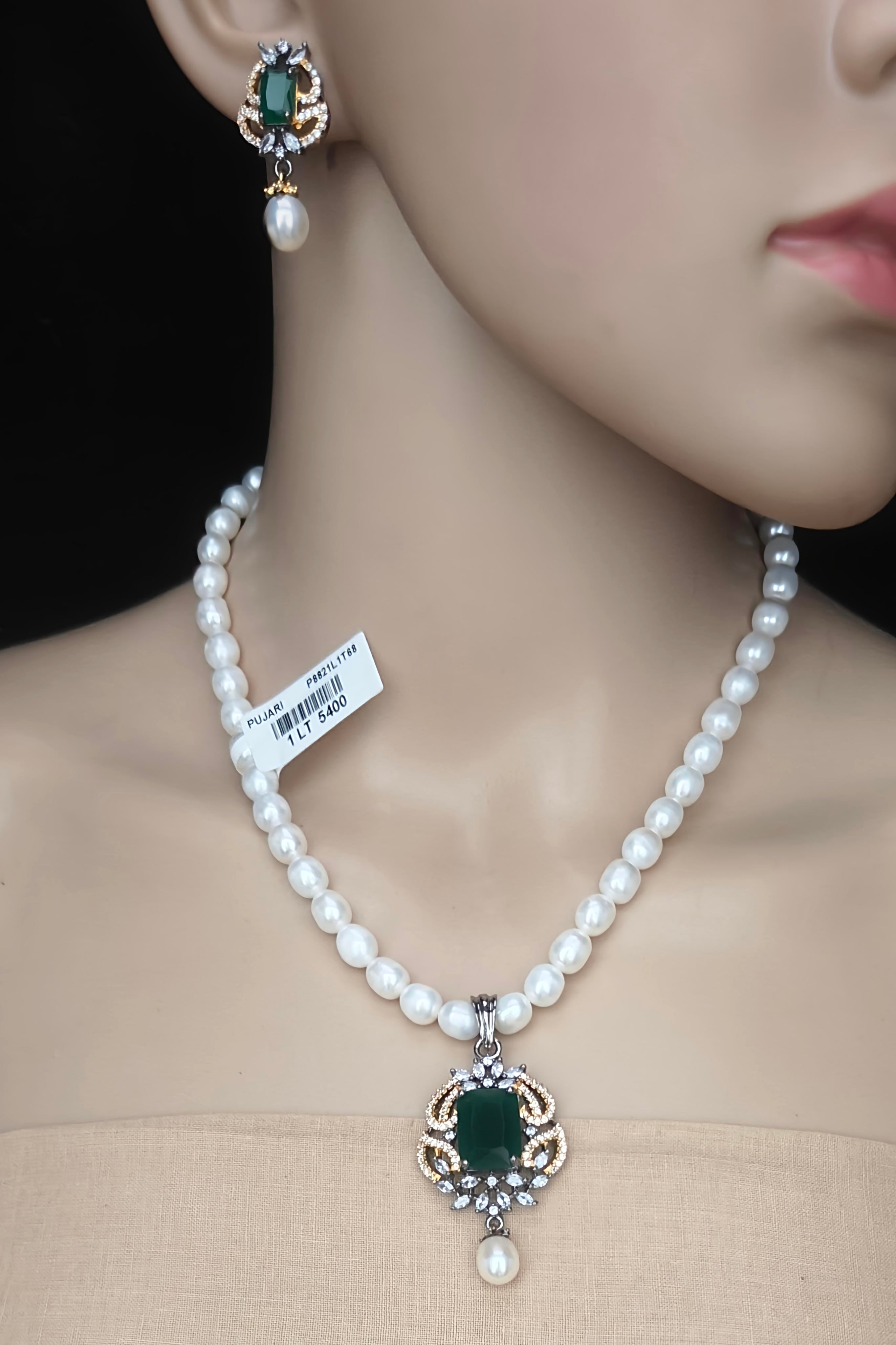PUJARI PEARLS-FRESH WATER PEARLS- P8821L1T68