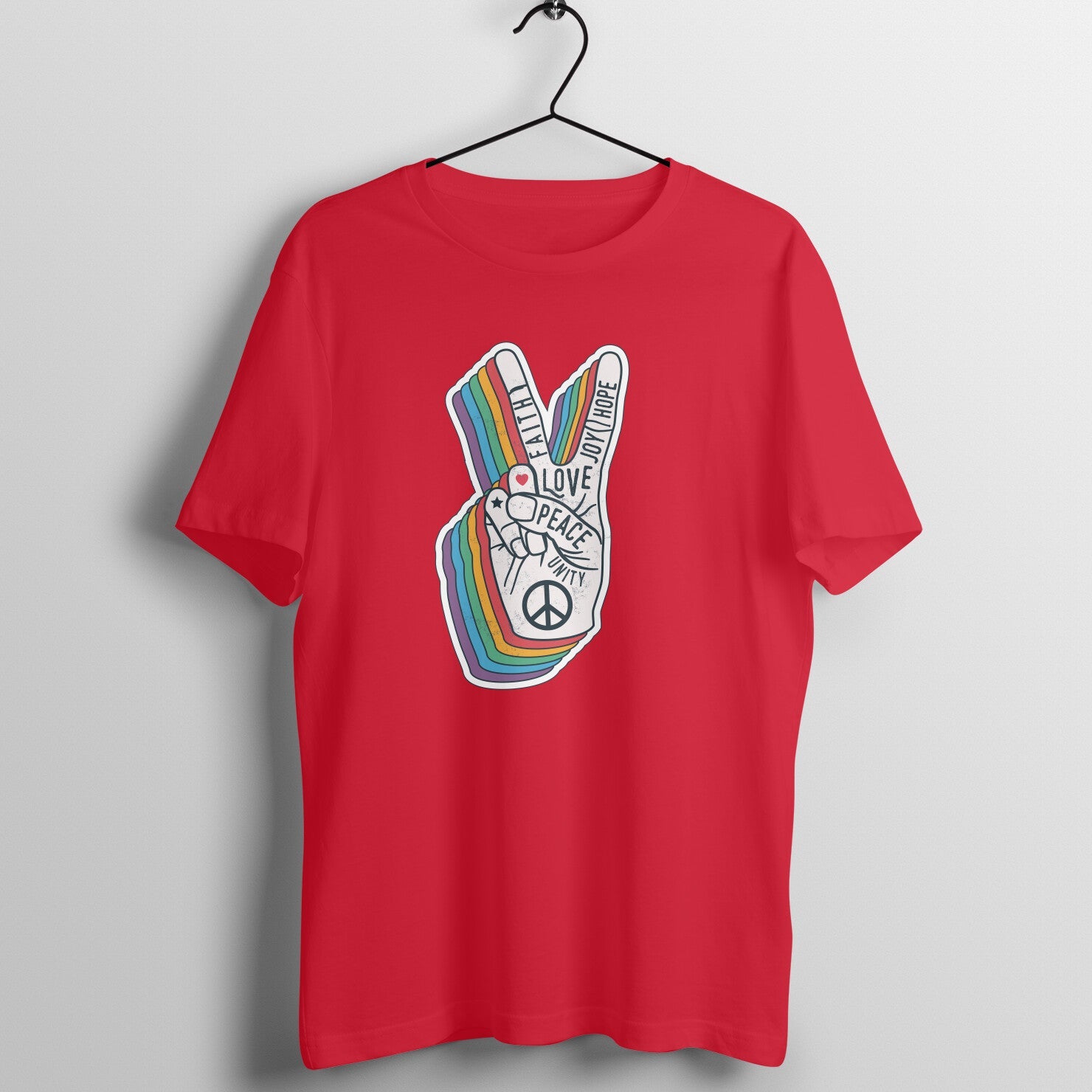 SIRIMIRI Peace Design Round Neck T-shirt