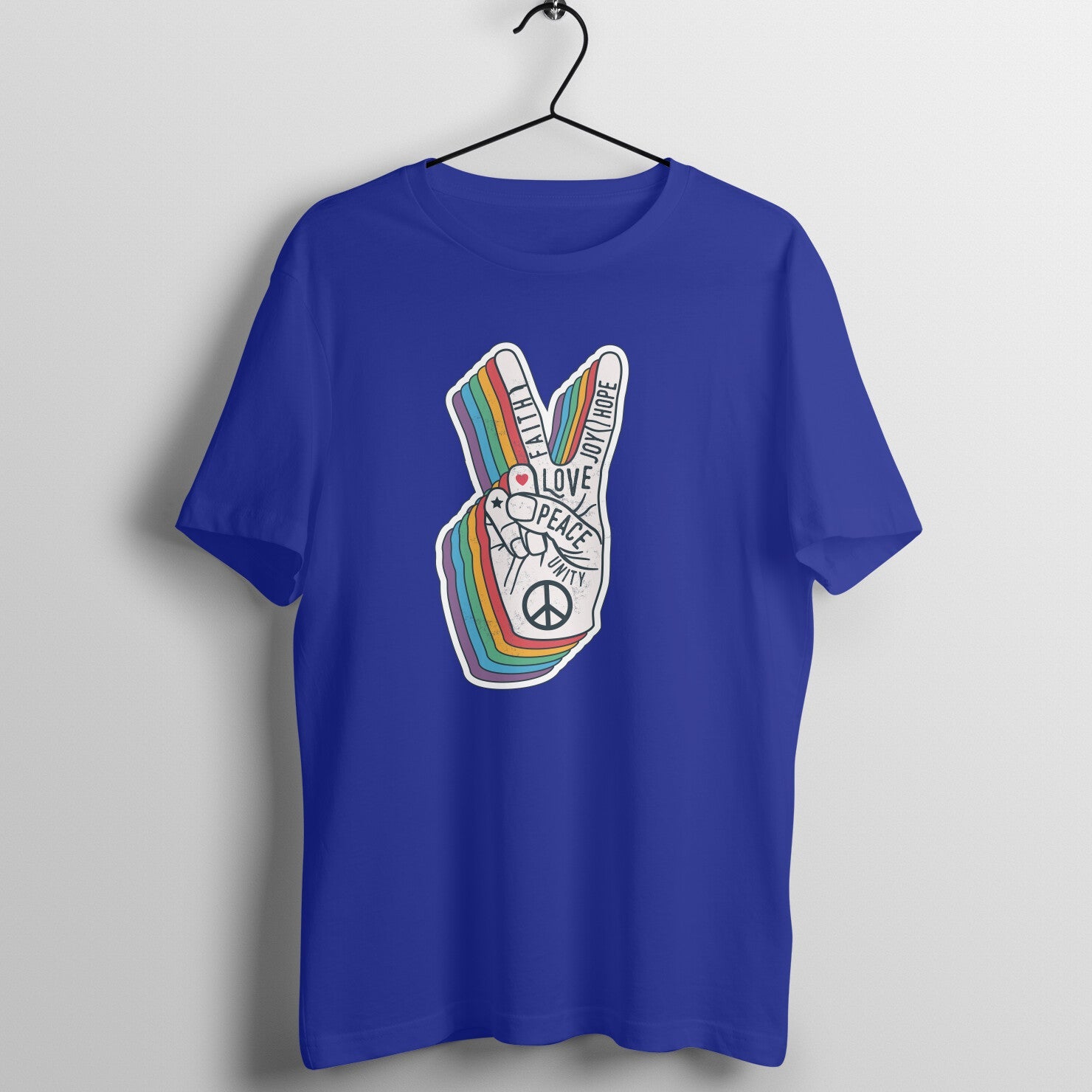 SIRIMIRI Peace Design Round Neck T-shirt