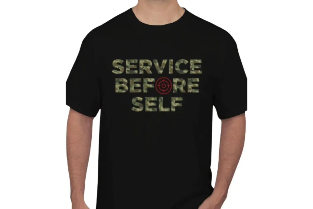 iLogo Service before self Design Round Neck T-shirt