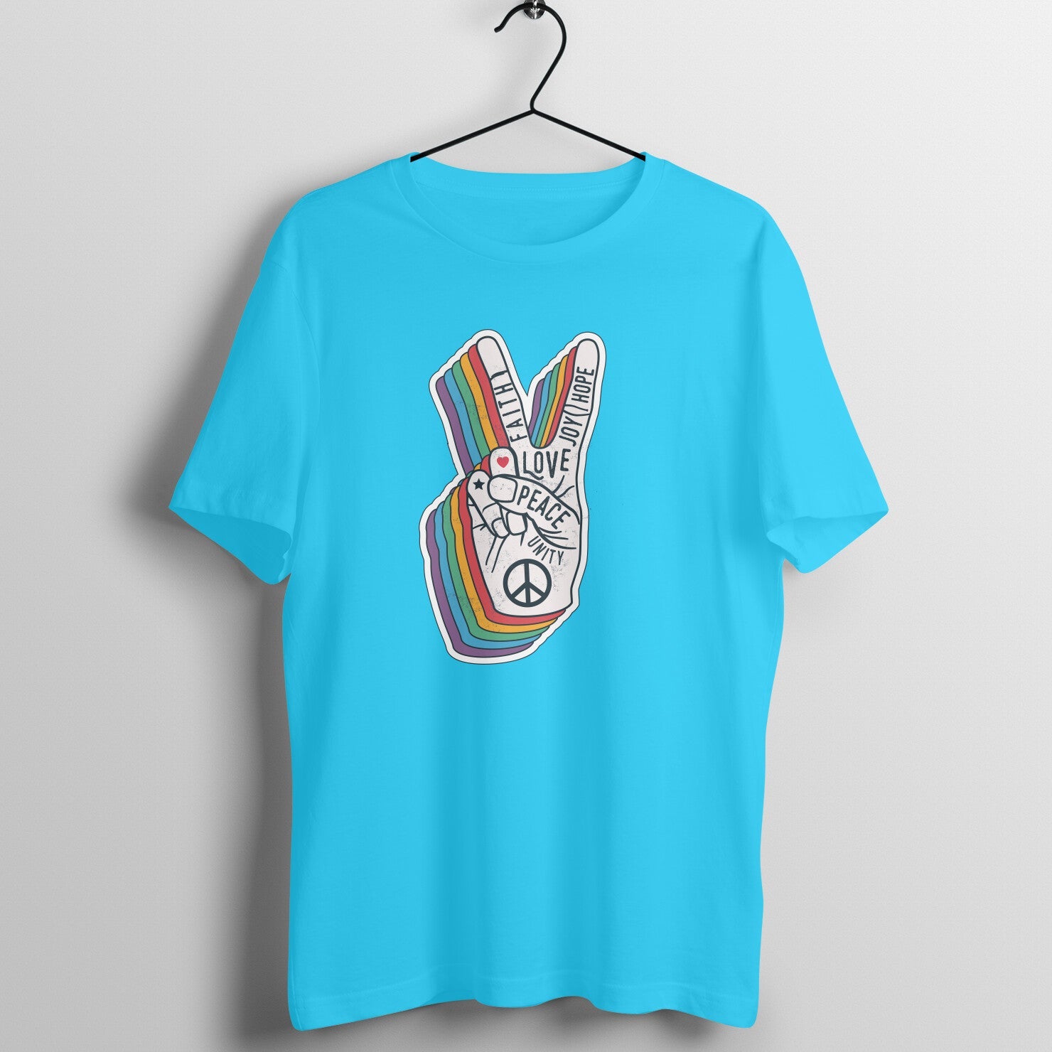 SIRIMIRI Peace Design Round Neck T-shirt