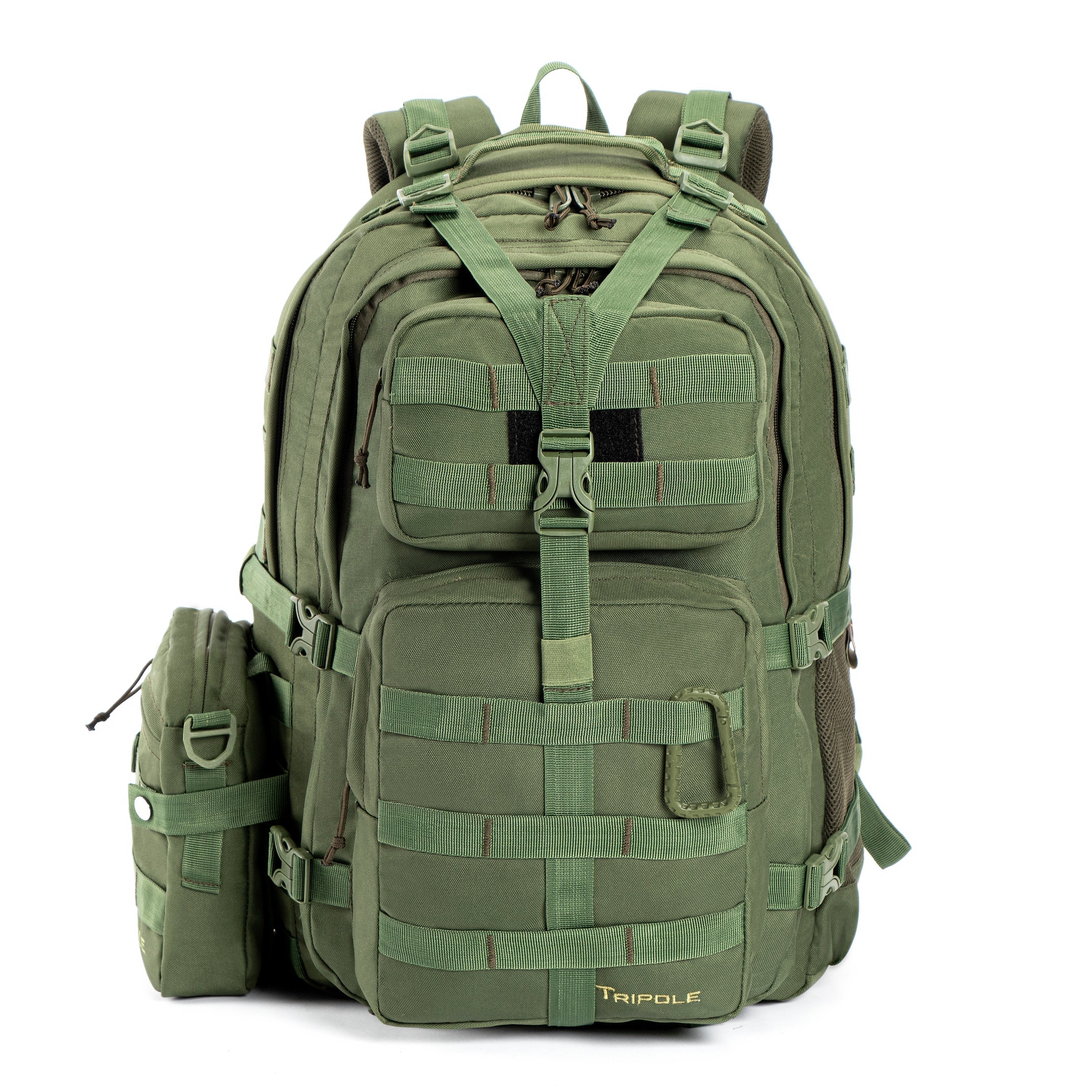 Tripole Alfa 45 Litres Military Tactical Backpack and Rucksack with Detachable Sling Bag Army Green | Rain Cover | 3 Year Warranty