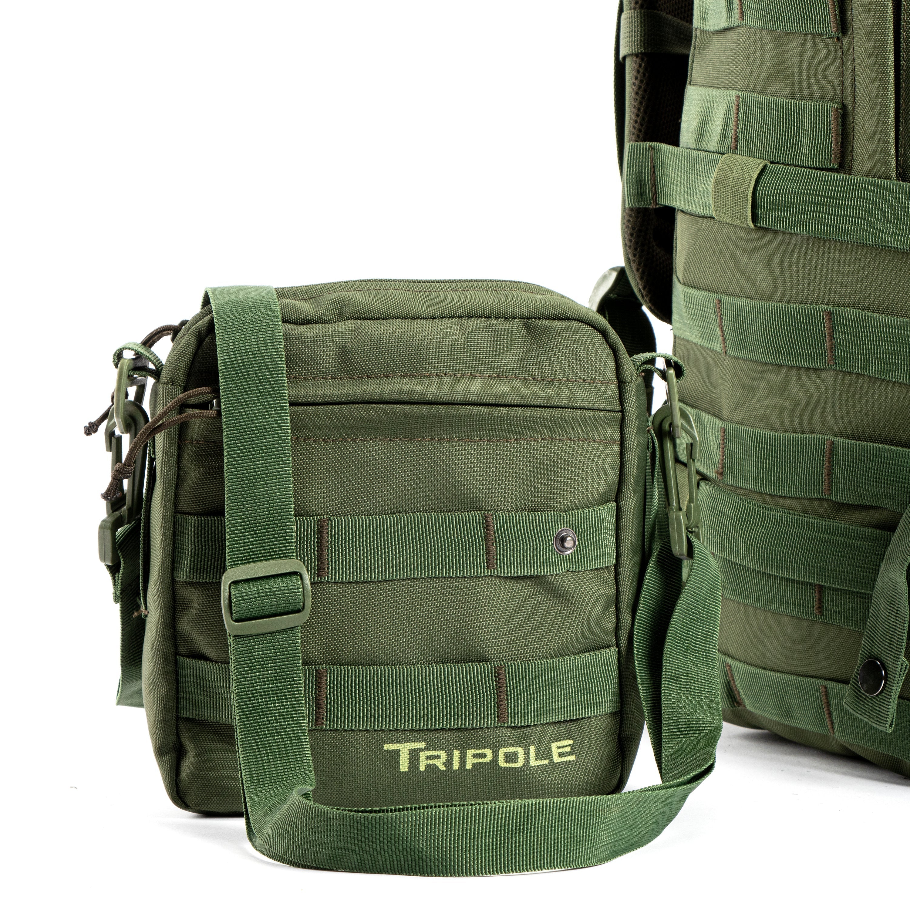 Tripole Alfa 45 Litres Military Tactical Backpack and Rucksack with Detachable Sling Bag Army Green | Rain Cover | 3 Year Warranty