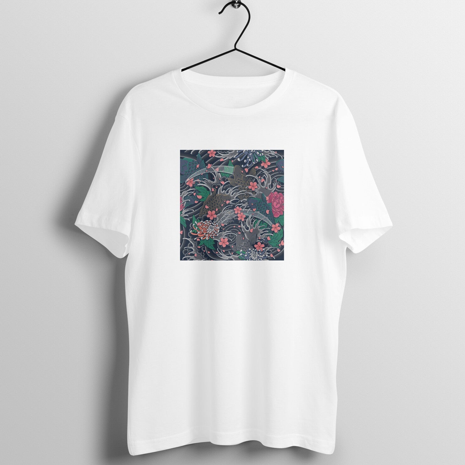 SIRIMIRI Japanese Pattern Design Round Neck T-shirt