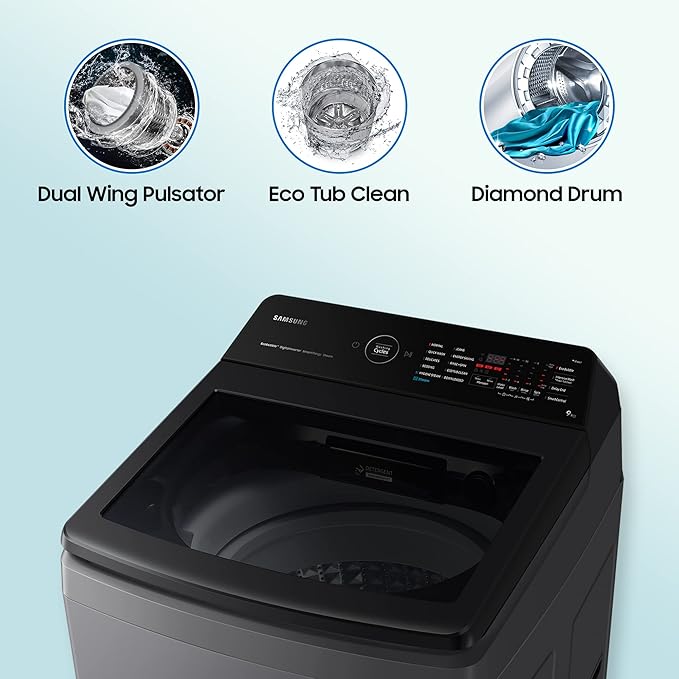 Samsung 9.0 kg Ecobubble™ Top Load Washing Machine with Wi-Fi Connectivity, WA90BG4542BD