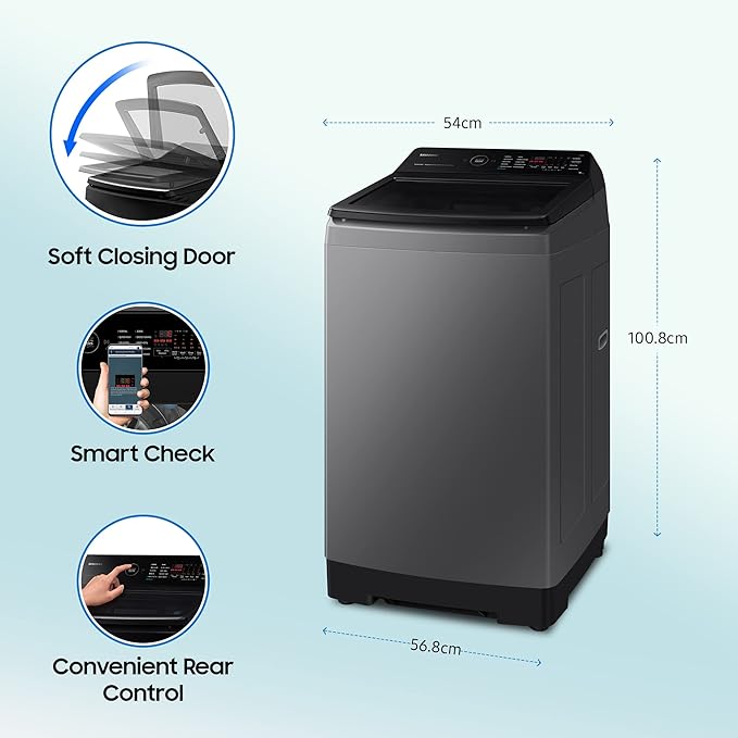 Samsung 9.0 kg Ecobubble™ Top Load Washing Machine with Wi-Fi Connectivity, WA90BG4542BD